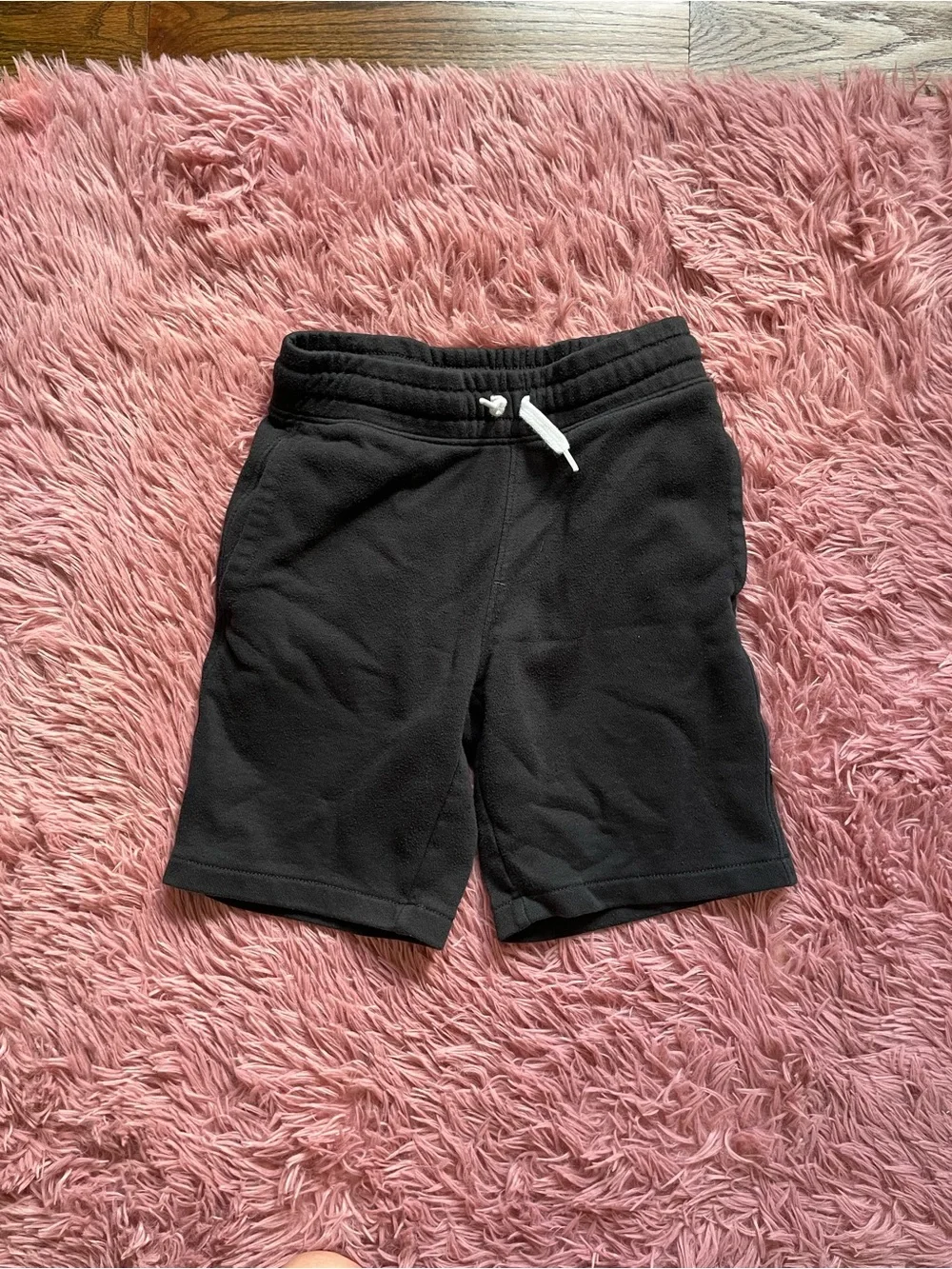 Old Navy Black Knit Shorts with White Drawstring